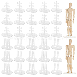Staffa in piedi per bambola di plastica, chiaro, 52x80x74mm, formato interno: 12 mm, 30 pc / set