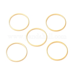 201 anelli di collegamento in acciaio inox, tondo, oro, 20x1mm