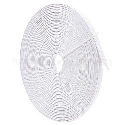 Flaches Baumwollband, Kleidungsnähzubehör, weiß, 3/8 Zoll (11 mm), ca. 16.40 Yard (15m)/Rolle