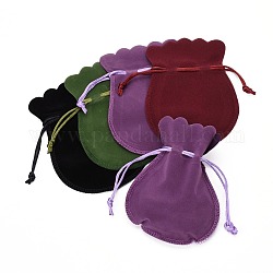 Sacchetti di velluto gioielli borse, colore misto, 13.5x10.5cm