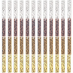 Pandahall Elite 80 шт. 4 цвета подвески из цинкового сплава в тибетском стиле, без кадмия и без свинца, прямоугольные, разноцветные, 35.5x6.5x1.5 мм, отверстие : 2 мм, 20 шт / цвет