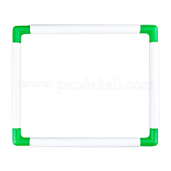 Cadre de clip en plastique PVC, pour la broderie au point de croix quilting outil de point d'aiguille, rectangle, lime, 33.5x29x2.3 cm