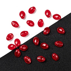 Abalorios de cristal checas, Pétalo de tulipán / pétalo de lirio, rojo, 8.5x6x4mm, agujero: 1 mm, aproximamente 37 unidades / 10 g