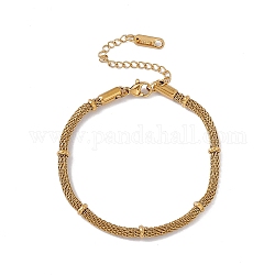 316 bracelet chaîne maille ronde en acier inoxydable pour homme femme, or, 6-7/8 pouce (17.5 cm)