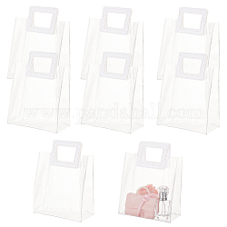 Rechteckige transparente PVC-Aufbewahrungsbeutel zum Valentinstag mit Griff, Geschenk-Aufbewahrungstaschen, Transparent, 28x18.4x0.75 cm