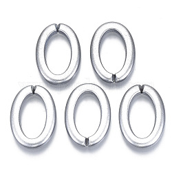 Непрозрачные акриловые кольца, разъемы для быстрой связи, для изготовления кабельных цепей, овальные, серебряные, 29x19.5x3.5 мм, внутренний диаметр: 20x10.5 мм, Около 455 шт / 500 г