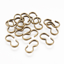 Connettori rapidi per ferro, risultati a catena, fermagli a forma di numero 3, cadmio & nichel &piombo libero, bronzo antico, 14x7mm