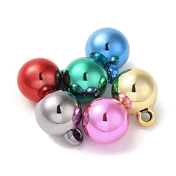 Colgantes de acrílico plateado, amuletos de campanas para navidad, color mezclado, 21x16mm, agujero: 3.3 mm
