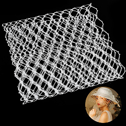 Polyester-Mesh-Tüllstoff, für den Kopfschmuck und den Schleier der DIY-Braut, weiß, 22~23x0.04 cm