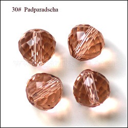 Имитация австрийских кристаллов, класс AAA, граненые, слеза, светлый померанцевый, 6 мм, отверстие : 0.7~0.9 мм