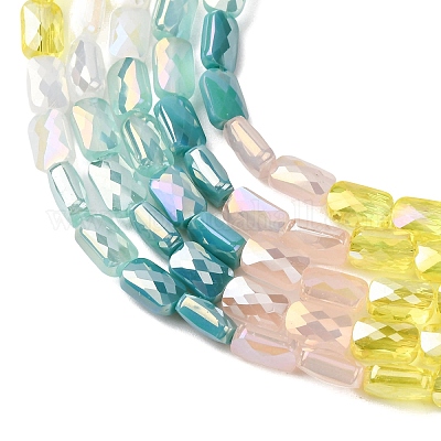 Chapelets de perles en verre électroplaqué&nbsp;EGLA-D300-05-15-1