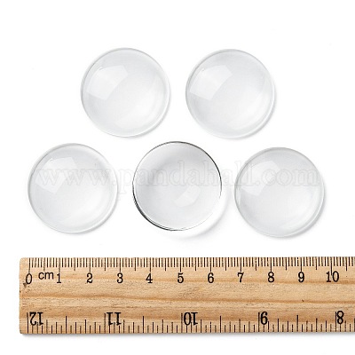 Transparente Glas Cabochons&nbsp;X-GGLA-R026-30mm-1