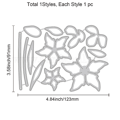 1pc Flowers Line Leaves Stencils Layering Embossing Templates Scrapbook  Making S