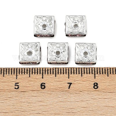 Messing Strass Zwischen perlen&nbsp;RSB074NF-17S-1