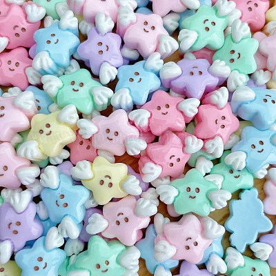 Cartoon-Cabochons aus undurchsichtigem Harz&nbsp;RESI-C039-01B-1