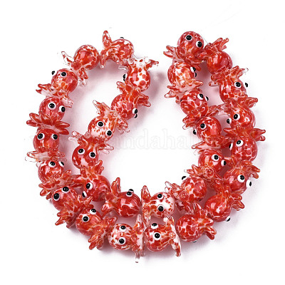 Chapelets de perles vernissées manuelles&nbsp;LAMP-N021-37C-1