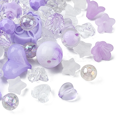 Perles acryliques opaques et transparentes&nbsp;MACR-YW0002-01A-1