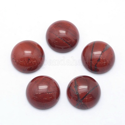 Natürlichen roten Jaspis-Cabochons&nbsp;G-P393-R44-6MM-1