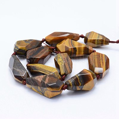 Chapelets de perles d'œil de tigre naturel&nbsp;G-F531-K02-1