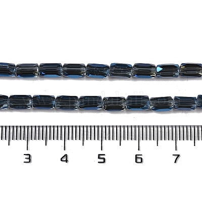 Chapelets de perles en verre électroplaqué&nbsp;GLAA-Q101-02A-FR01-1