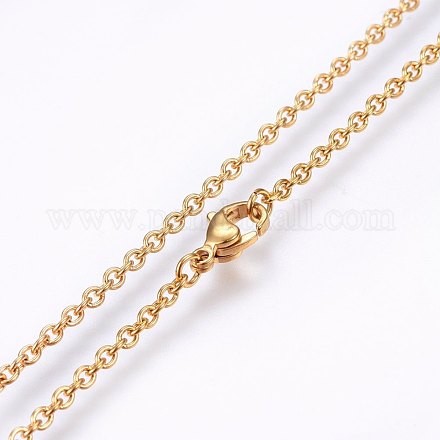 304 Stainless Steel Cable Chains Necklaces MAK-L015-34C-1