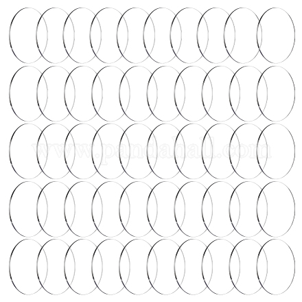 50 Stück Acryl flache runde Actionfiguren-Display-Basen KY-FG0001-12-1