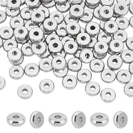 Unicraftale 100pcs 304 perles d'espacement en acier inoxydable STAS-UN0026-06-1