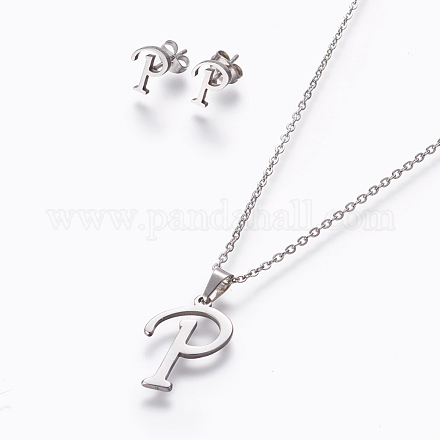 304 Stainless Steel Jewelry Sets X-SJEW-L141-052P-1