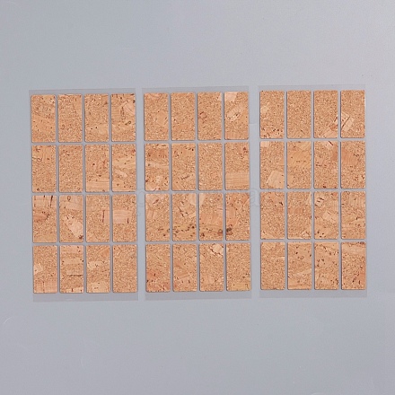 Etiquetas adhesivas de corcho con forma de rectángulo DIY-WH0163-93E-1