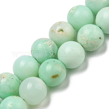 Brins de perles de chrysoprase naturelles de qualité G-R494-A02-04-1