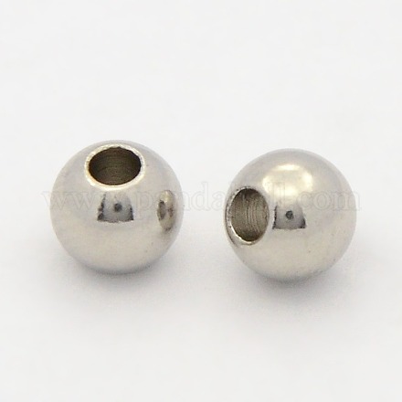 Smooth 201 Stainless Steel Beads STAS-E147-04P-1