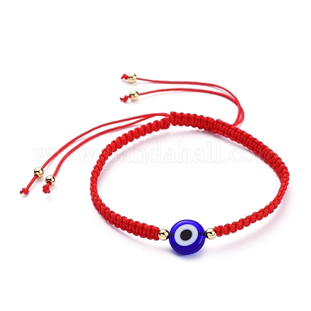 Bracelets de perles de nylon tressés réglables BJEW-JB05293-03-1