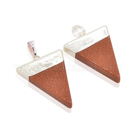 Synthetic Goldstone Triangle Pendants G-N0055-04-1