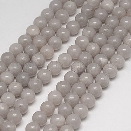 Chapelets de perles en jade jaune naturel G-G598-4mm-YXS-06-1