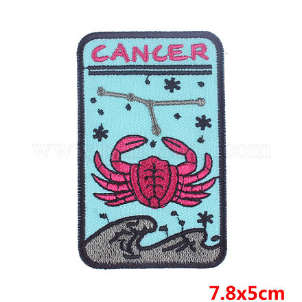 Rectangle with Constellation Computerized Embroidery Cloth Iron on/Sew on Patches PATC-PW0002-14E-1