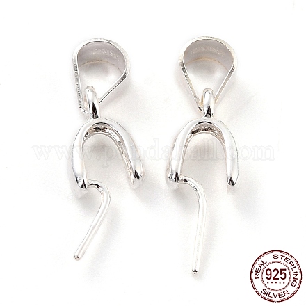 925 Sterling Silver Ice Pick Pinch Bails STER-Z001-122S-03-1
