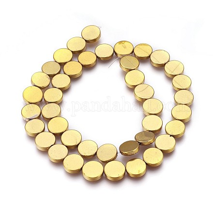 Electroplated Non-magnetic Synthetic Hematite Beads Strands G-P392-S08-1