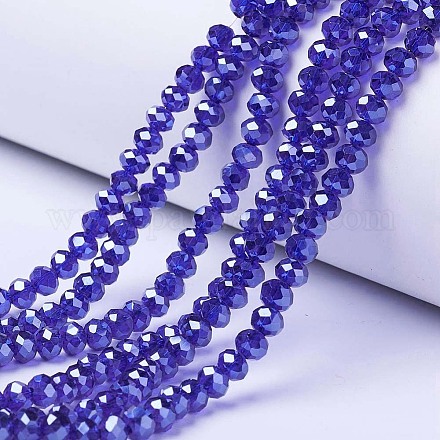 Electroplate Glass Beads Strands EGLA-A034-T6mm-A11-1