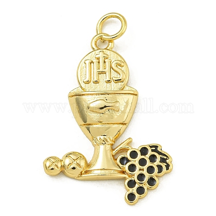 Подвески из латуни с эмалью в стойку X-KK-U029-14G-1
