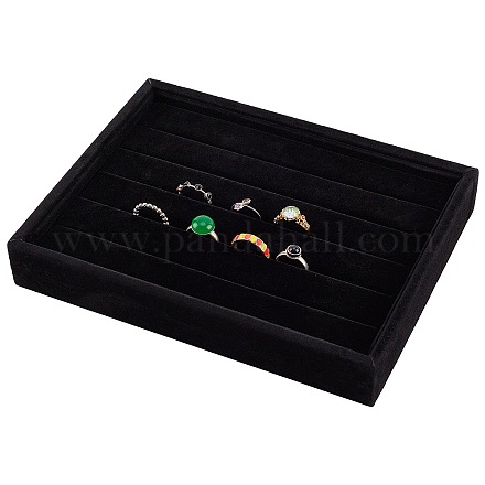 Exhibiciones de anillos de joyería cuboide de madera nbeads RDIS-NB0001-10-1