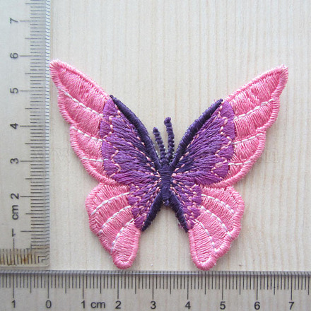 Butterfly Shape Computerized Embroidery Cloth Iron on/Sew on Patches WG11256-01-1