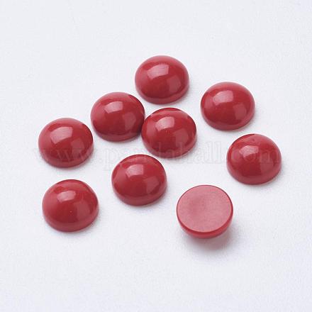 Synthetic Coral Cabochons G-F501-03-6mm-1