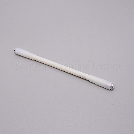 合金底のプラスチックペン  ペン回し用  ホワイト  235x11.5~14.5mm AJEW-WH0239-83D-1