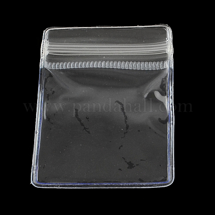 PVCジップロックバッグ  再封可能なバッグ  セルフシールバッグ  長方形  透明  6x4cm  片側の厚さ：4.5ミル（0.115mm） X-OPP-R005-4x6-1-1