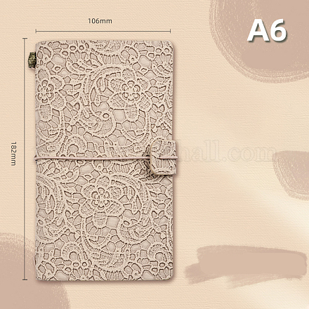 A6 Retro Embossed Imitation Leather Journal Notebook SCRA-PW0004-050E-1
