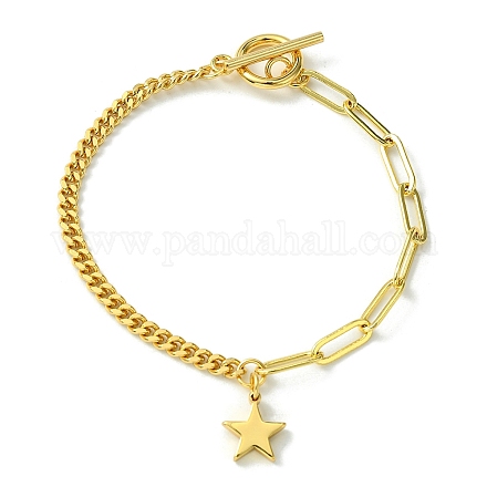 Bracelets à breloques en laiton doré BJEW-JB10021-01-1