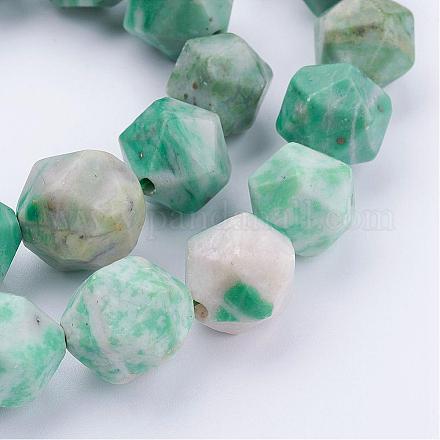 Qinghai naturel brins de perles de jade G-G653-03-14mm-1
