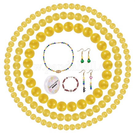 Bausatz für runde Katzenauge-Perlen zum Selbermachen von Armbändern DIY-SZ0006-56C-1