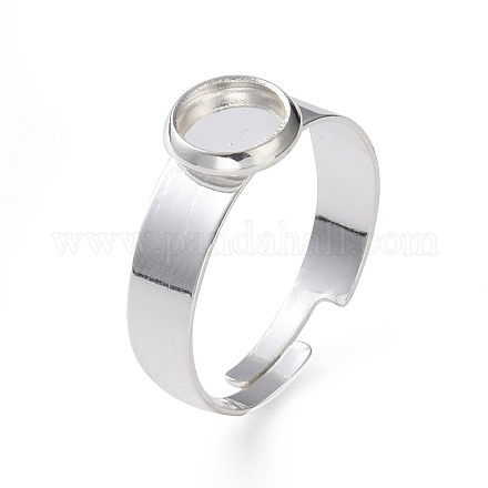 Componentes de anillos de dedo de 201 acero inoxidable ajustables STAS-G187-01S-6mm-1