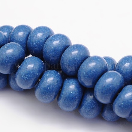 Synthetic Blue Coral Rondelle Beads Strands CORA-E030-14-1